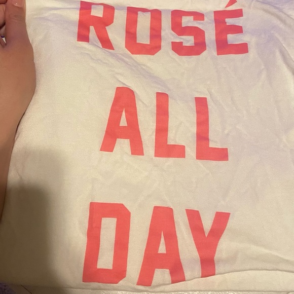 Rosé all day pink and white graphic tee - Picture 2 of 4